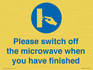 Please switch off the microwave when you have finished